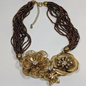 Park Lane Rhinestone Flower Necklace/Earring Set